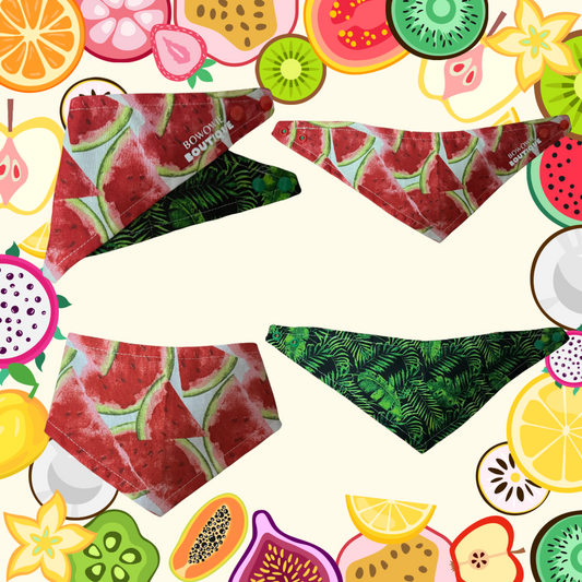 Watermelon Print Snap On Bandana